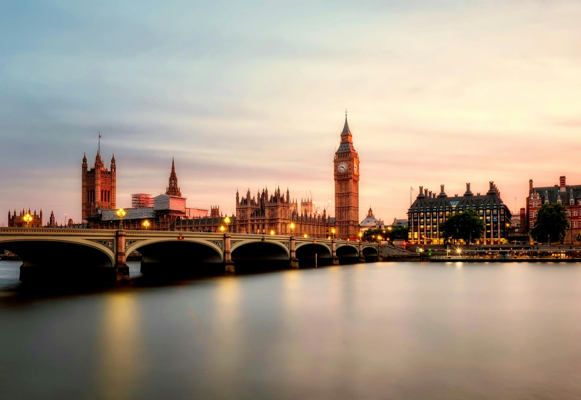Bridge over a river in London City