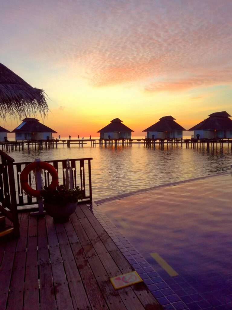 Sunset on Maldives